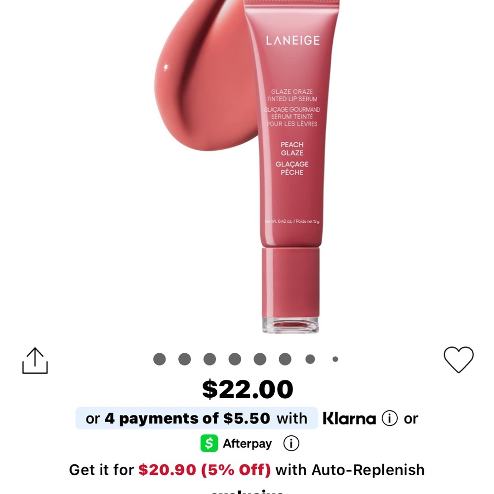 LANEIGE Pink Lip Balm Gloss Hydrating Shine